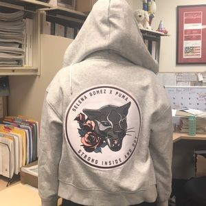 Puma Heather Grey Hoodie- Selena Gomez